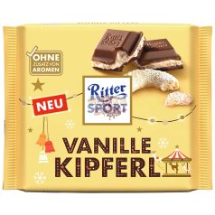   Ritter Sport tejcsokoládé vaníliás kifli töltelékkel 100g (12) Szav.idő: 2026.06.21.