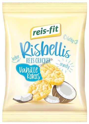 Reis-fit Risbellis vanília és kókusz ízesítésű zsírszegény rizskeksz 40g