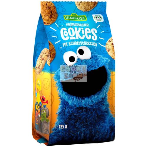 "Sesame Street" Cookie Monster csokidarabos bio zabkeksz 125g