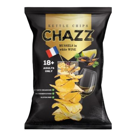 CHAZZ BURGONYA CHIPS KAGYLÓ ÉS FEHÉRBOR ÍZŰ 90g (15)