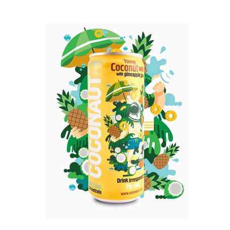 Coconaut kókuszvíz ananászos 320ml (20) DRS