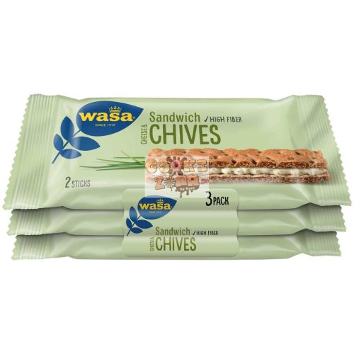 Wasa szendvics sajtos és metélőhagymás 111g 3db (24)