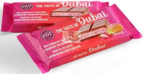 Elit Taste of Dubai tejcsokoládé eper 90g (12)