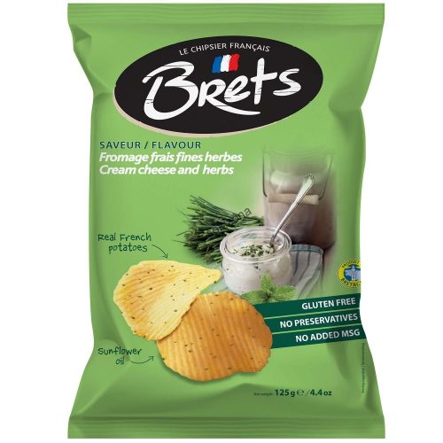 Brets krémsajtos-zöldfűszeres chips 125g (10)