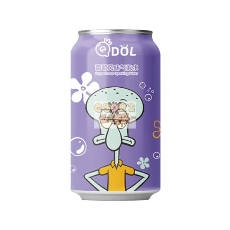QDol Spongyabob kockanadrág szőlő ízű szénsavas víz 330ml Szav.idő:2027.01.14.