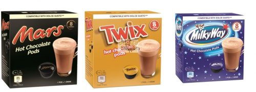 Mars, Milkyway és Twix Dolce Gusto kapszula trió